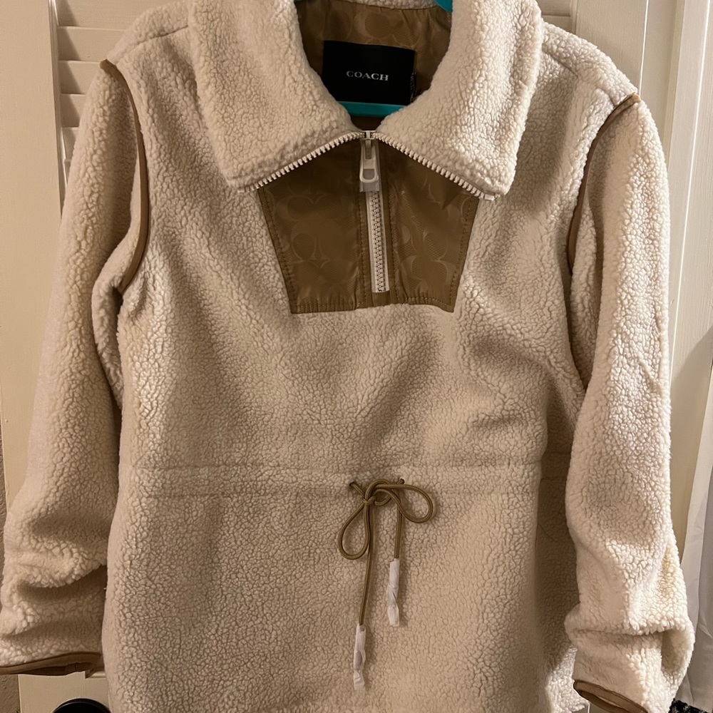 Coach Sherpa Half Zip Jacket